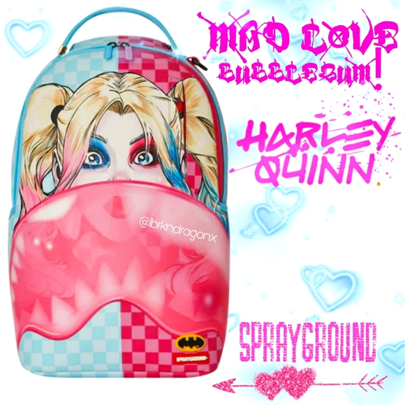 Sprayground Handbags - NWT Harley Quinn Limited Edition Bubblegum Bright Pastel Backpack Sprayground